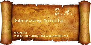 Debreczeny Aniella névjegykártya